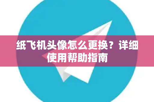 纸飞机头像怎么更换？详细使用帮助指南
