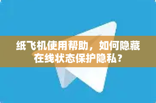 纸飞机使用帮助，如何隐藏在线状态保护隐私？