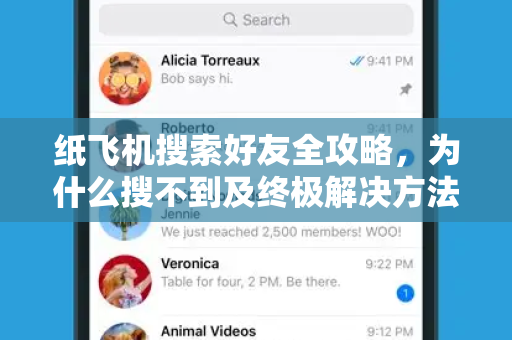 纸飞机搜索好友全攻略，为什么搜不到及终极解决方法