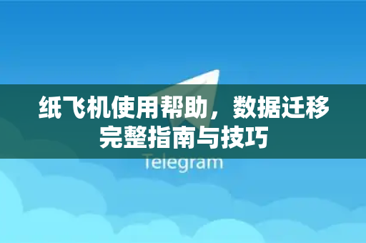 纸飞机使用帮助，数据迁移完整指南与技巧