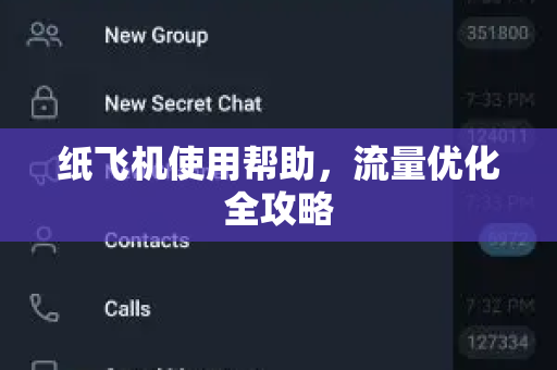纸飞机使用帮助，流量优化全攻略