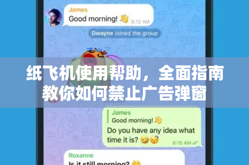 纸飞机使用帮助，全面指南教你如何禁止广告弹窗