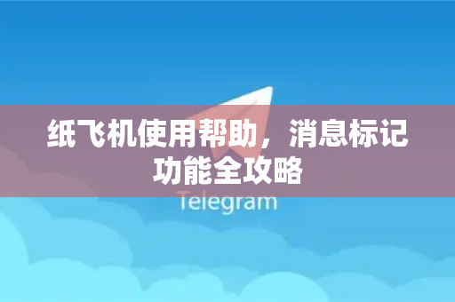 纸飞机使用帮助，消息标记功能全攻略